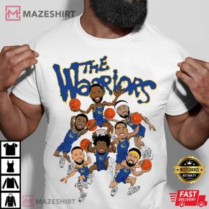 Warriors Cartoon Design of Team Tshirt