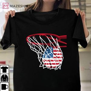 American Patriotic Basketball 4th Of July US Flag Unisex shirt 2