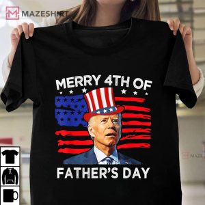 Funny Dazed Joe Biden Confused Merry 4th Of July Fathers Day Unisex shirt 2