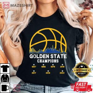 Golden 2022 Basketball for men women warriors Women black t shirt 2