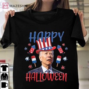 Halloween Funny Happy 4th Of July Anti Joe Biden Unisex shirt 2