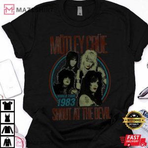 Motley Crue Vintage World Tour Rock Metal Shirt