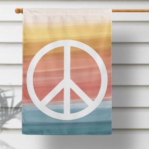 Peace And Wellbeing Ombre Watercolor Welcome Flag