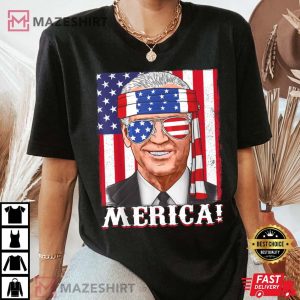 4th Of July Joe Biden Merica USA Flag Women black