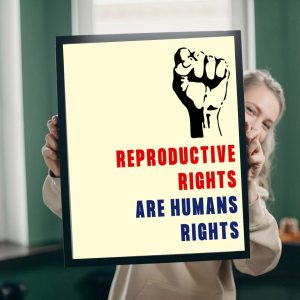 Pro choice sign Reproductive rights are human rights wall art
