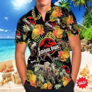 Jurassic Park Tropical Dinosaur Hawaiian Shirt