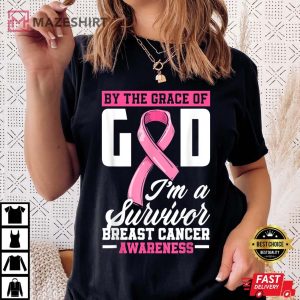By The Grace God Im A Survivor Breast Cancer Survivor Women black