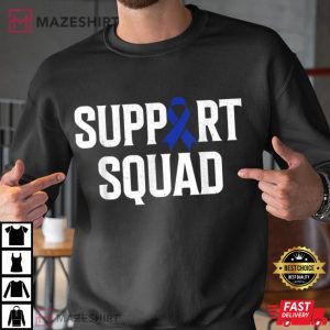 Colon Cancer Support Squad Colorectal Cancer Awareness Men black sweatshirt