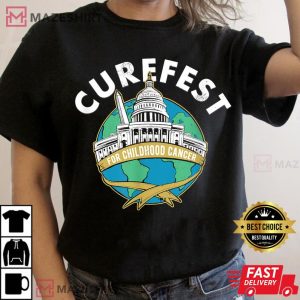 CureFest for Childhood Cancer 2022 Design 1 Women black t shirt 2