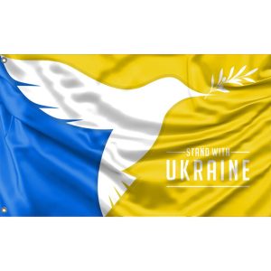Stand With Ukraine Flag Unique Design Print High Quality Materials