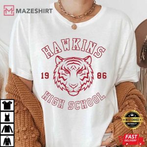 Hawkins High School Shirt Stuck in the Upside Down T Shirt