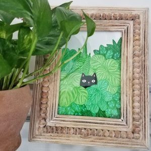Cat Print Cat and Houseplants Print Houseplant Art Poster