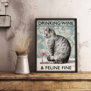 Cat Wine Hilarious Posters