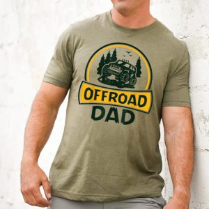 Offroad Dad Shirt Vintage Dad Present Man Olive tee