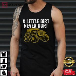 Retro Little Dirt Never Hurt Off Road Vintage Gift Offroad Men Black