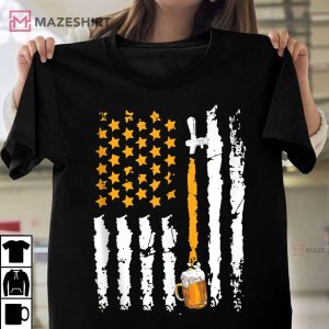 Craft Beer American Flag USA Beer Day Brewery Alcohol Lovers Unisex shirt 2