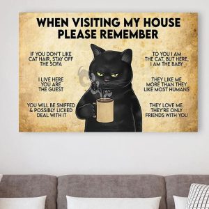 When Visiting My House Please Remember Cat Poster