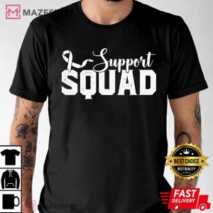 Lung Cancer Awareness Support Squad Lung Cancer Ribbon Men black t shirt 2