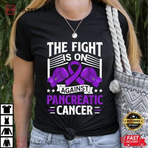 Pancreatic Cancer Shirt Chemotherapy Stomach Boxing Gift Women black t shirt 2