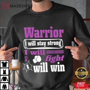 Pancreatic Warrior I Will Stay Strong I Will Fight Will Win Men black sweatshirt