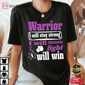 Pancreatic Warrior I Will Stay Strong I Will Fight Will Win Women black