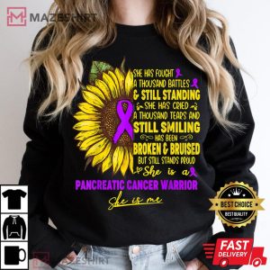 She is A Pancreatic Cancer Warrior SHE IS ME Women black sweatshirt