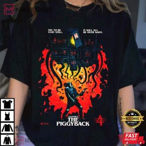 Eddie Munson Playing Guitar Retro Shirt Eddie Munson The Piggyback