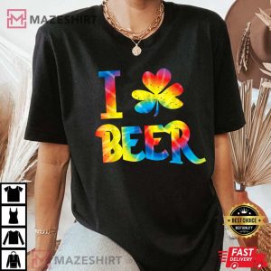 I Love Beer Irish St Patricks Day Shamrock T Shirt (1)