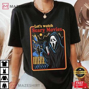 Lets Watch Scary Movie Together Shirt Halloween 90s Sweatshirt