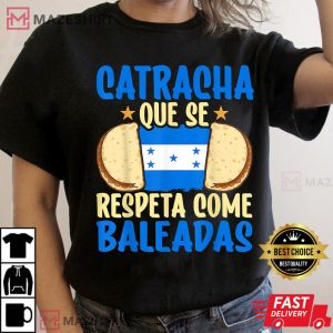 Baleada Honduran Food Comida Honduras Flag Catracha Pride Women black t shirt 2