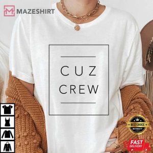 Cousin Crew Tee for Family of Cousins Reunion Cuz Crew Women white