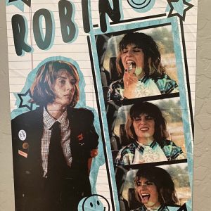 Blue Robin Scribbles Cute Inspired Poster Print