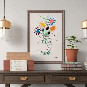 Picasso Bouquet of Peace Flowers Poster 1