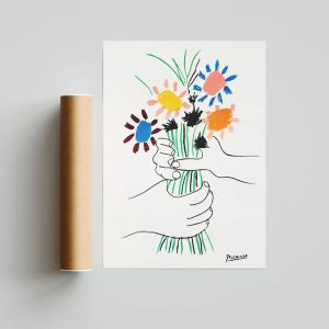 Picasso Bouquet of Peace Flowers Poster 3