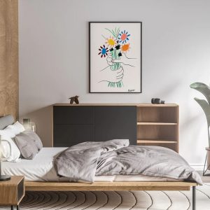 Picasso Bouquet of Peace Flowers Poster