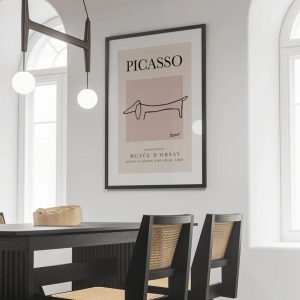 Picasso Dog Exhibition Vintage Line Art Poster 3
