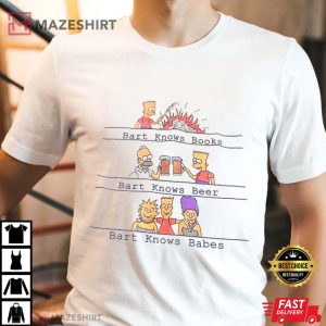 Simpson He knows Shirt Bart Knows Books shirt