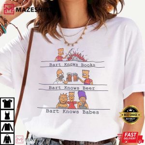 Simpson He knows Shirt Bart Knows Books