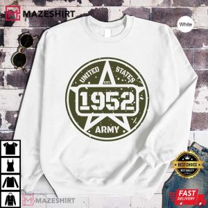 US Army Star 70th Birthday Sweatshirt 70th Birthday Gift tee