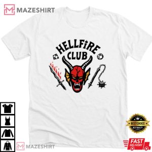 Stranger Things 4 Hellfire Club Skull Weapons TShirt
