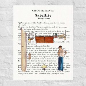 Satellite Watercolor Print poster