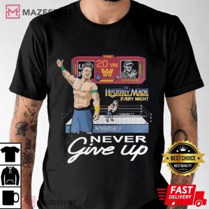 John Cena 20 Years Shirt John Cena WWE 20 Years Never Give Up Tee