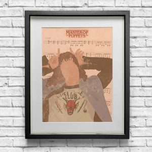 Stranger Things Eddie Munson Master of Puppets Music Poster Print