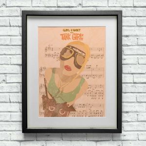 Tank Girl Custom Theme Tune Sheet Music Wall Art