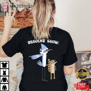 Regular Show Mens T Shirt Pointing Rigby and Mordecai Tee