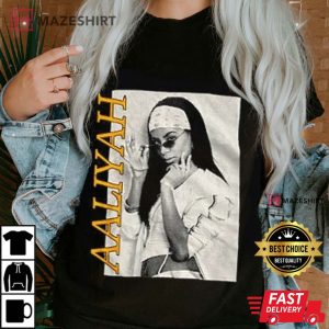 Vintage Aaliyah RB Gold Graphic TShirt