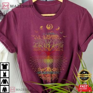 Yoga Shirt Yoga Tree Shirt Moon Forest Shirt Moon Forest shirt