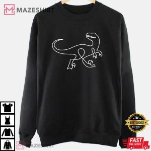 Dinosaur Sweatshirt Minimalistic Mens Sweatshirt