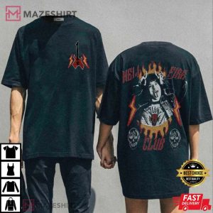 Vintage Eddie Playing Guitar Fan Front Back Shirt