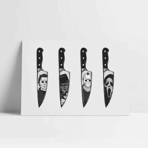 Horror Knives I Print poster